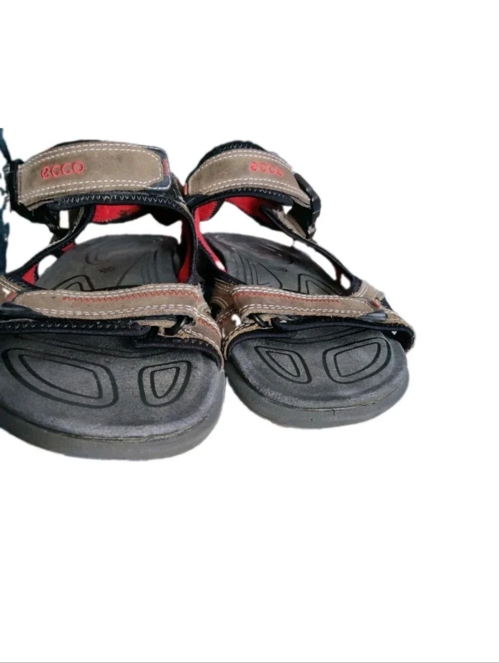 ECCO Men’s  46 Or 12-12.5 Brown Sport Sandals - Adjustable Straps. Receptor Tech